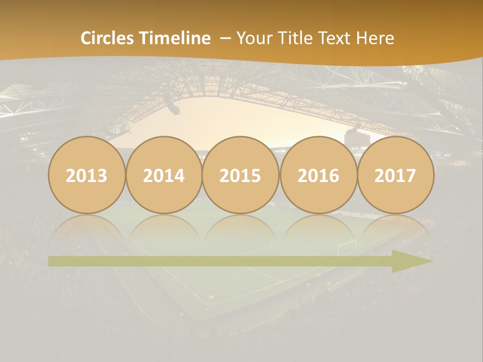 A Soccer Stadium With A Large Crowd Of People PowerPoint Template