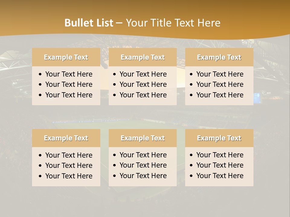 A Soccer Stadium With A Large Crowd Of People PowerPoint Template