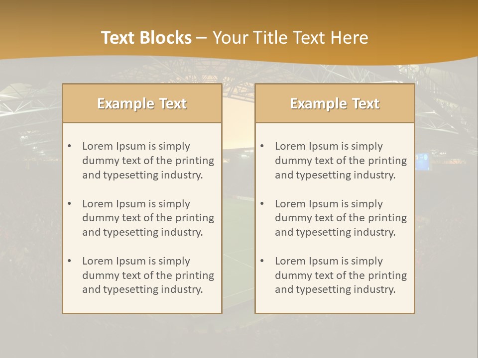 A Soccer Stadium With A Large Crowd Of People PowerPoint Template