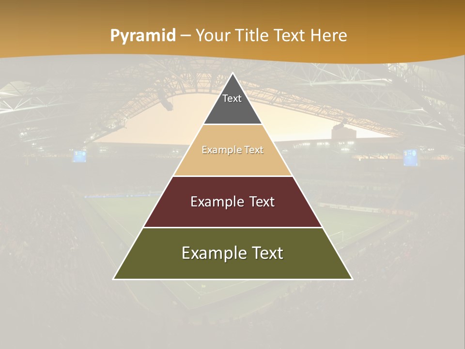 A Soccer Stadium With A Large Crowd Of People PowerPoint Template