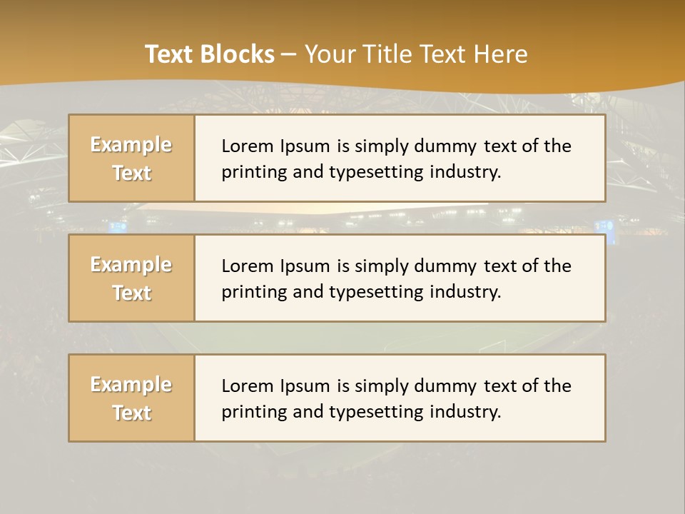 A Soccer Stadium With A Large Crowd Of People PowerPoint Template