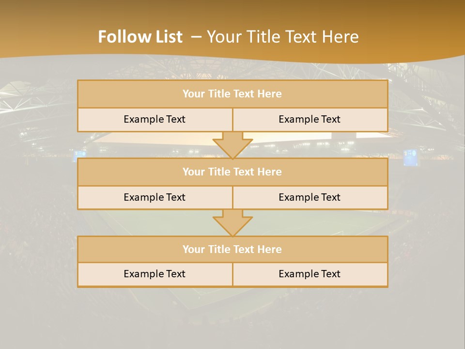 A Soccer Stadium With A Large Crowd Of People PowerPoint Template