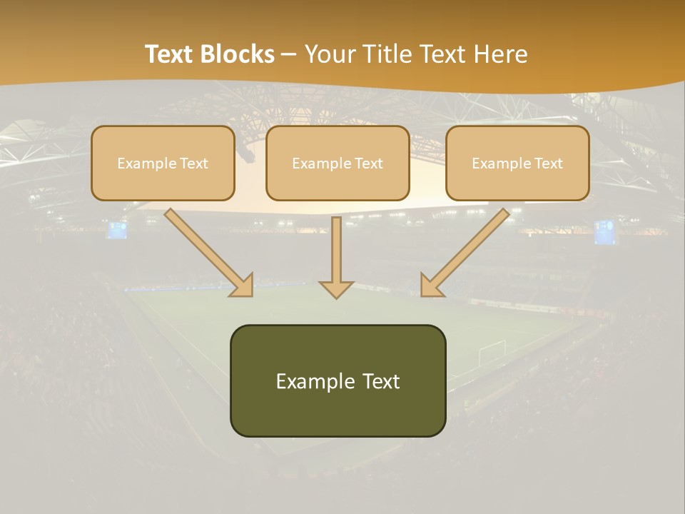 A Soccer Stadium With A Large Crowd Of People PowerPoint Template