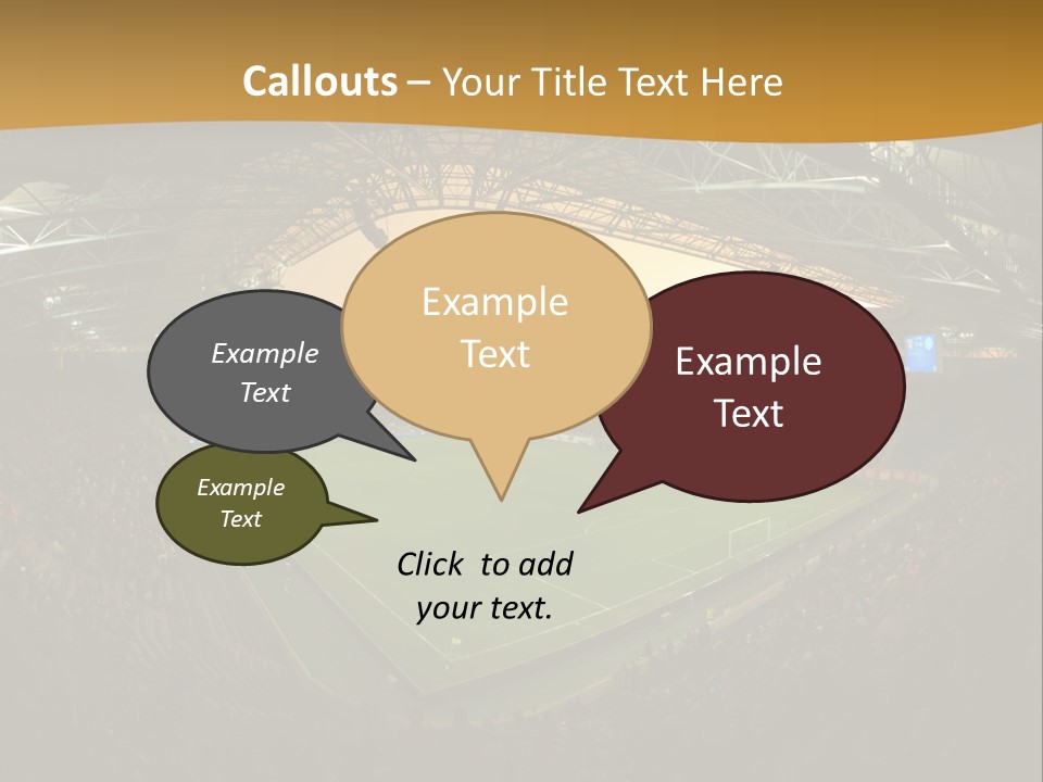 A Soccer Stadium With A Large Crowd Of People PowerPoint Template