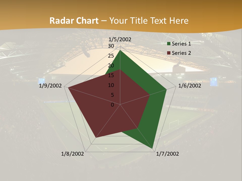 A Soccer Stadium With A Large Crowd Of People PowerPoint Template