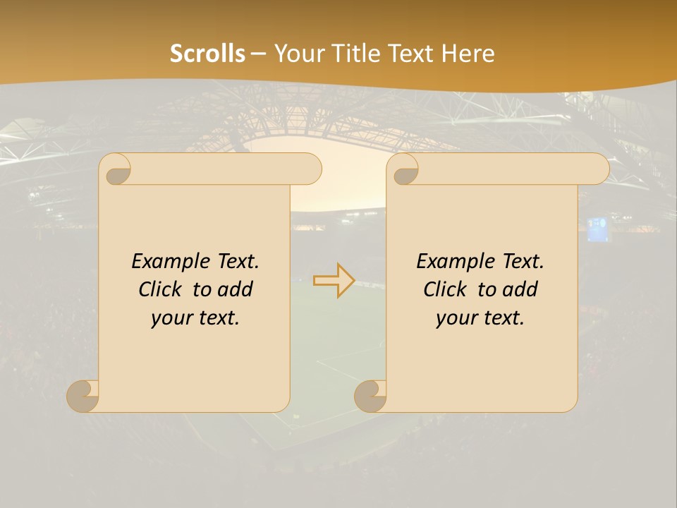 A Soccer Stadium With A Large Crowd Of People PowerPoint Template
