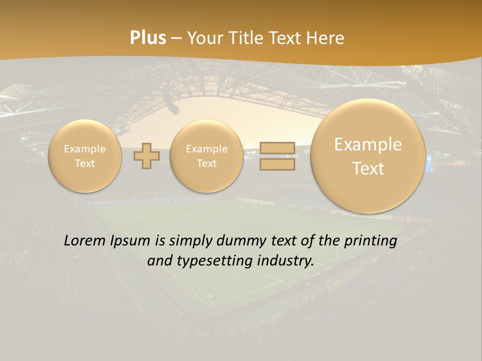 A Soccer Stadium With A Large Crowd Of People PowerPoint Template