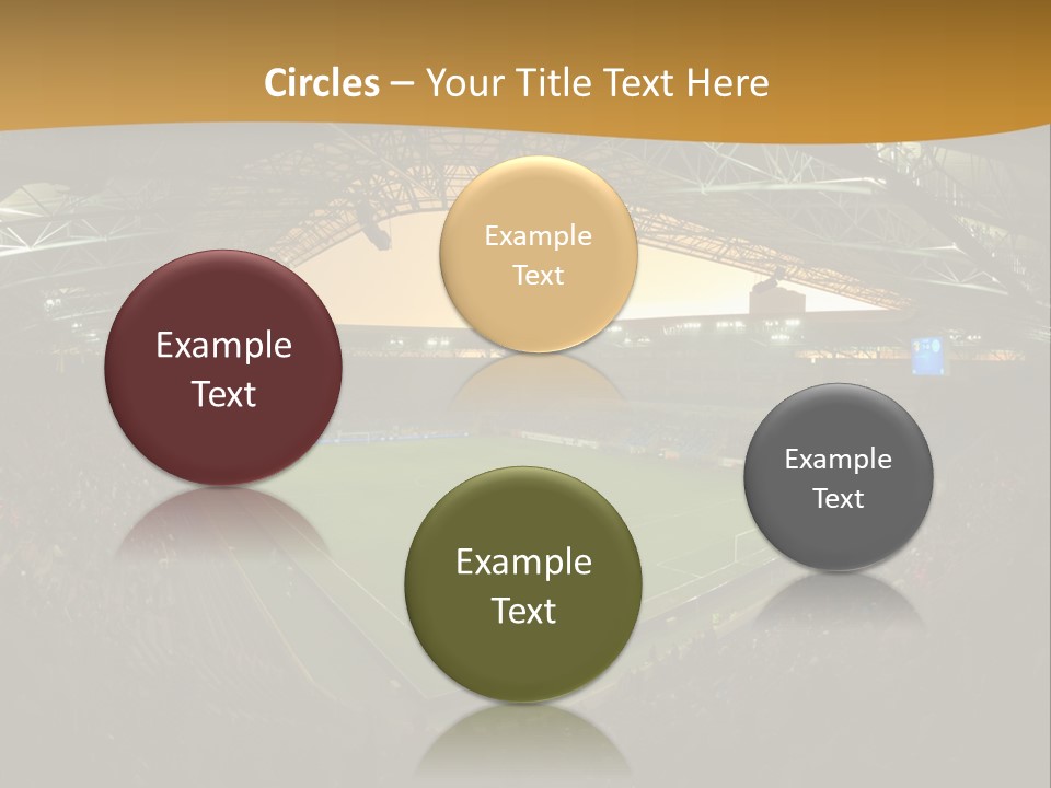 A Soccer Stadium With A Large Crowd Of People PowerPoint Template