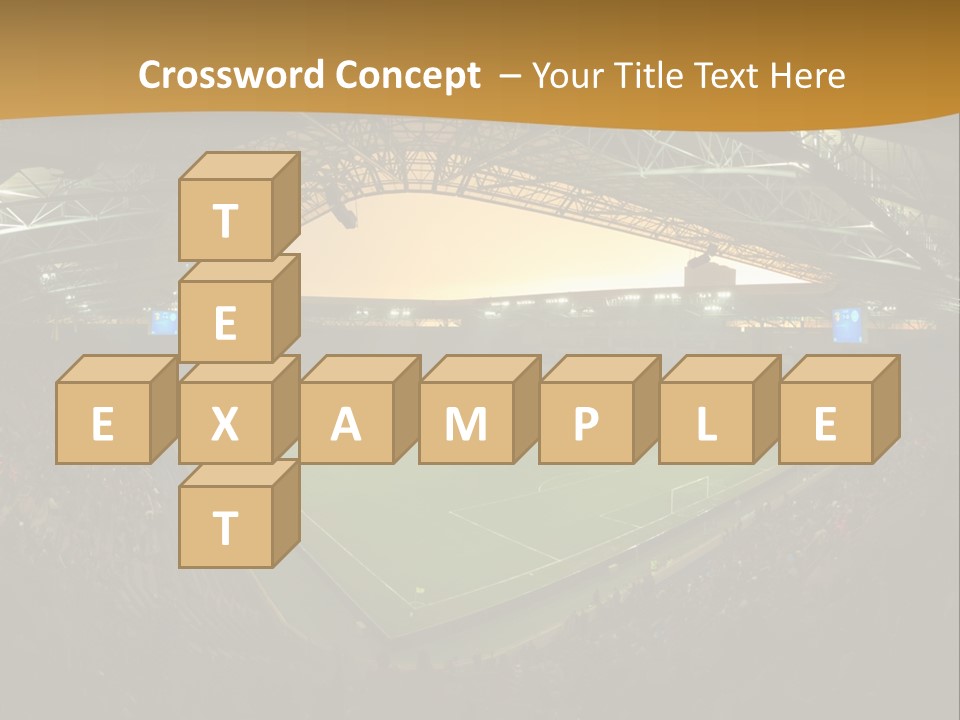 A Soccer Stadium With A Large Crowd Of People PowerPoint Template