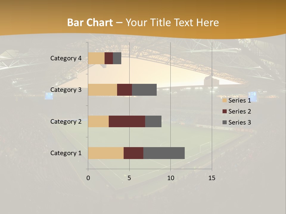 A Soccer Stadium With A Large Crowd Of People PowerPoint Template