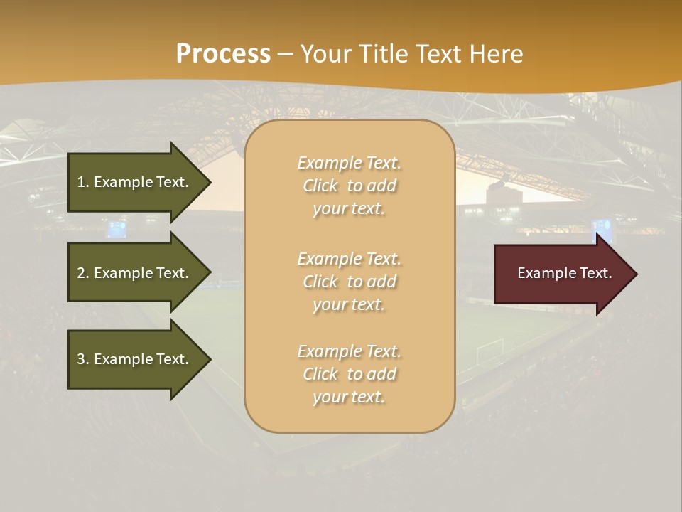A Soccer Stadium With A Large Crowd Of People PowerPoint Template