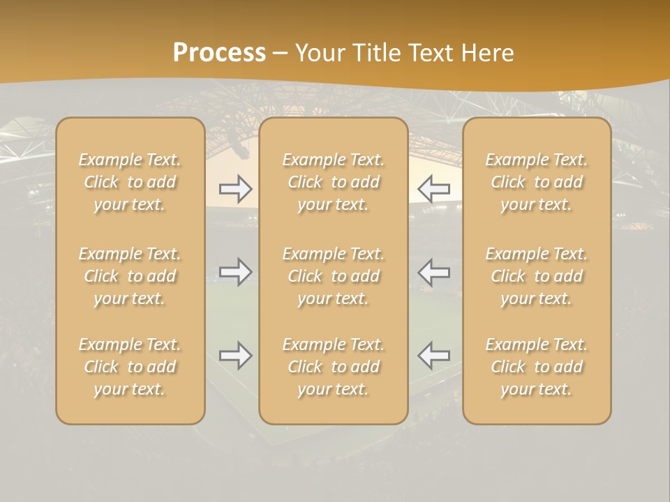 A Soccer Stadium With A Large Crowd Of People PowerPoint Template