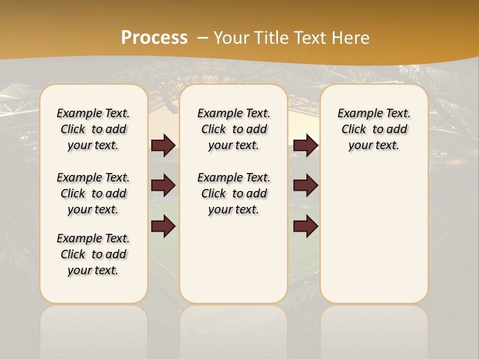 A Soccer Stadium With A Large Crowd Of People PowerPoint Template