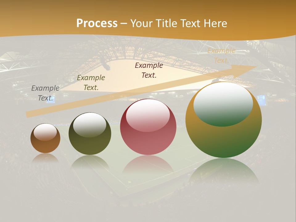 A Soccer Stadium With A Large Crowd Of People PowerPoint Template