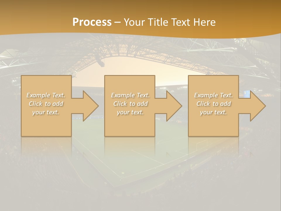 A Soccer Stadium With A Large Crowd Of People PowerPoint Template