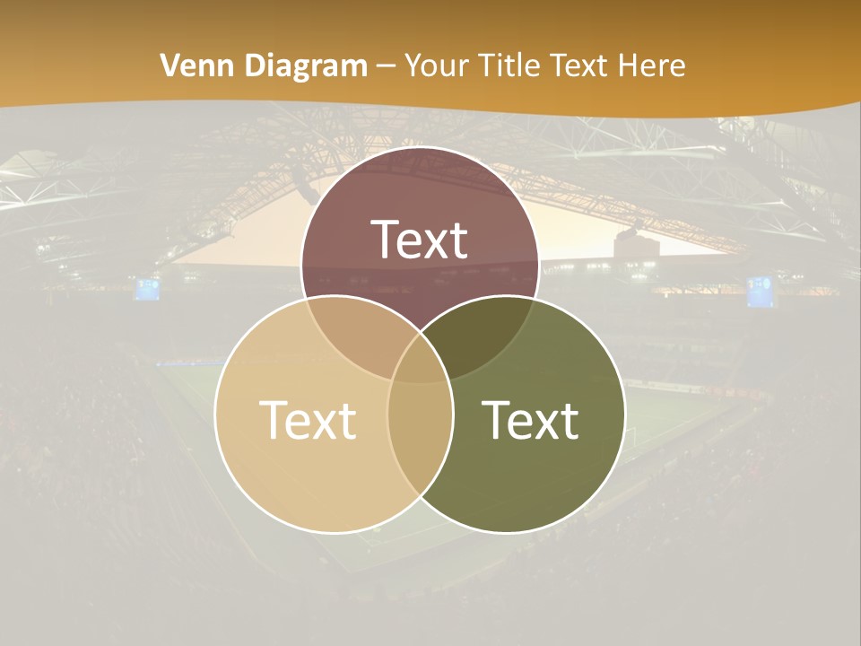 A Soccer Stadium With A Large Crowd Of People PowerPoint Template