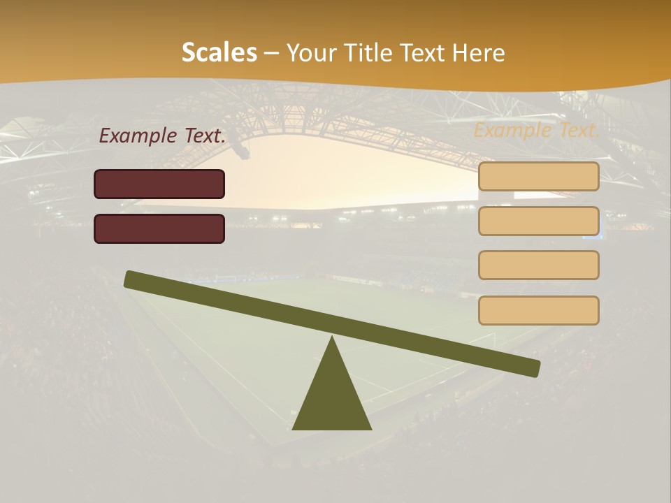 A Soccer Stadium With A Large Crowd Of People PowerPoint Template