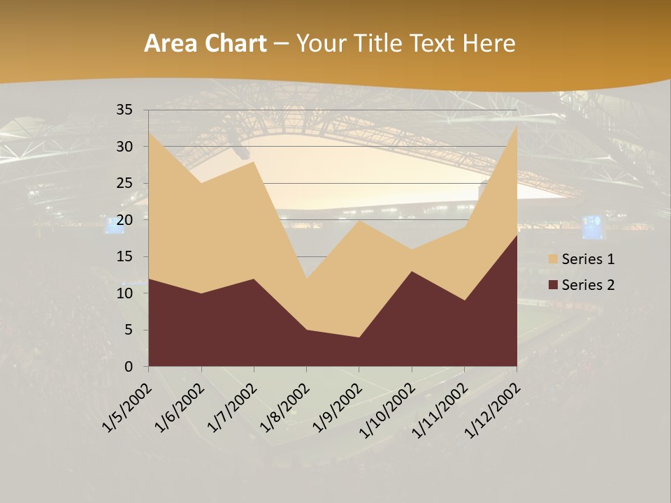 A Soccer Stadium With A Large Crowd Of People PowerPoint Template