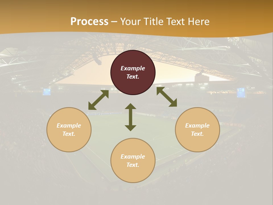 A Soccer Stadium With A Large Crowd Of People PowerPoint Template