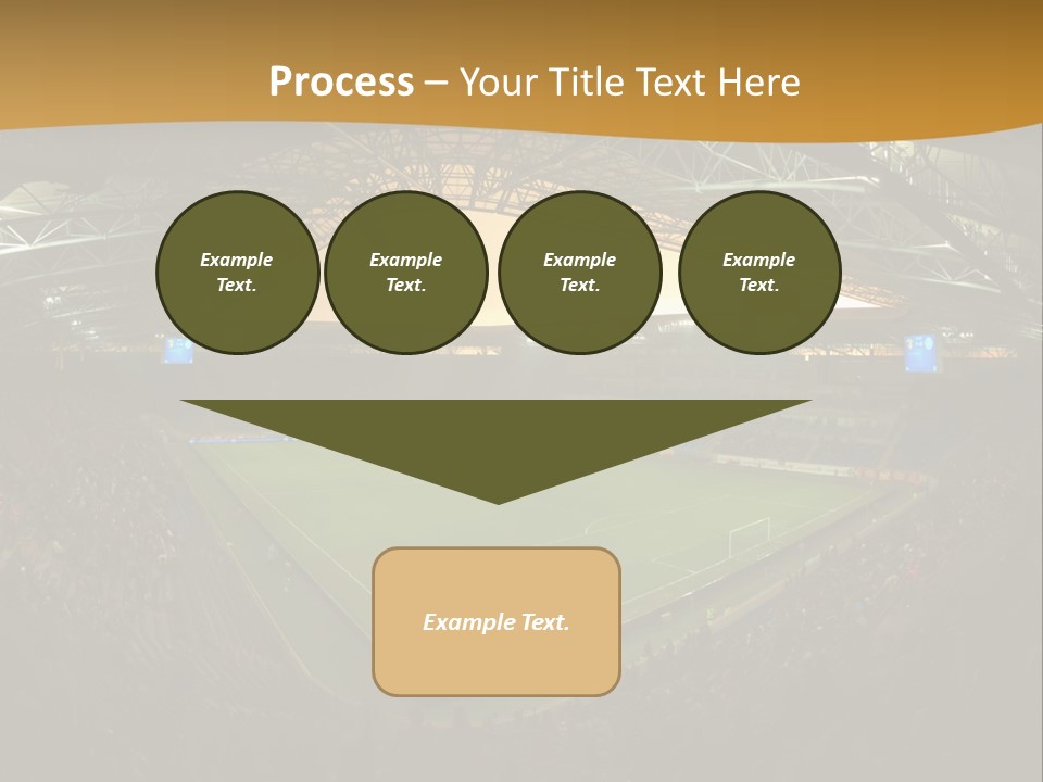 A Soccer Stadium With A Large Crowd Of People PowerPoint Template