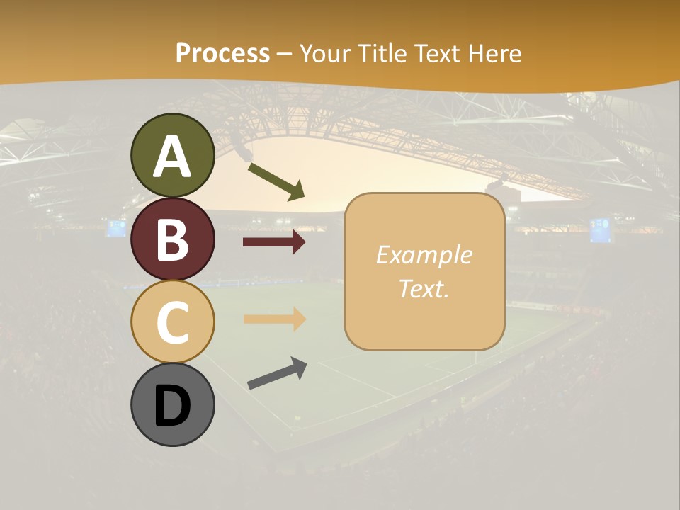 A Soccer Stadium With A Large Crowd Of People PowerPoint Template