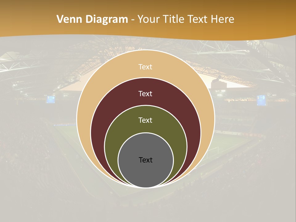 A Soccer Stadium With A Large Crowd Of People PowerPoint Template
