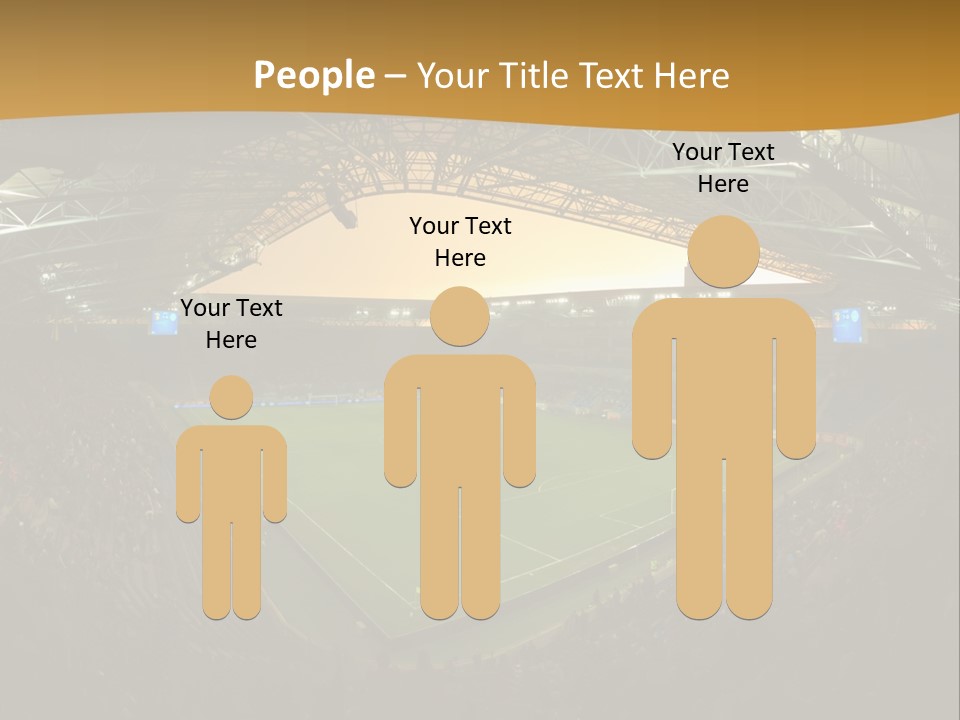 A Soccer Stadium With A Large Crowd Of People PowerPoint Template