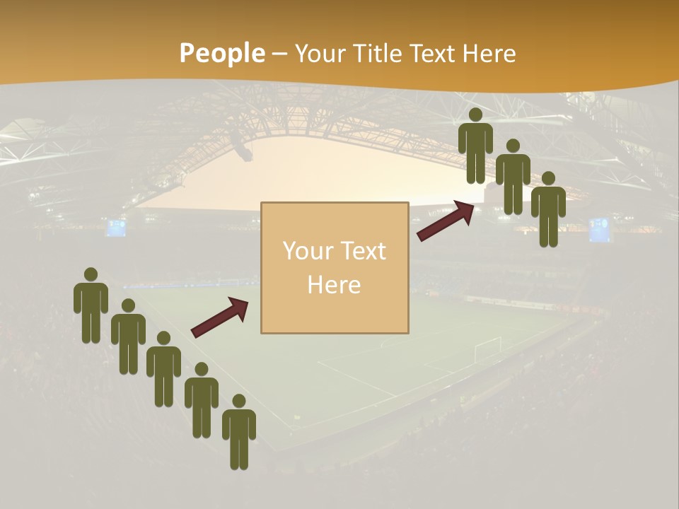 A Soccer Stadium With A Large Crowd Of People PowerPoint Template