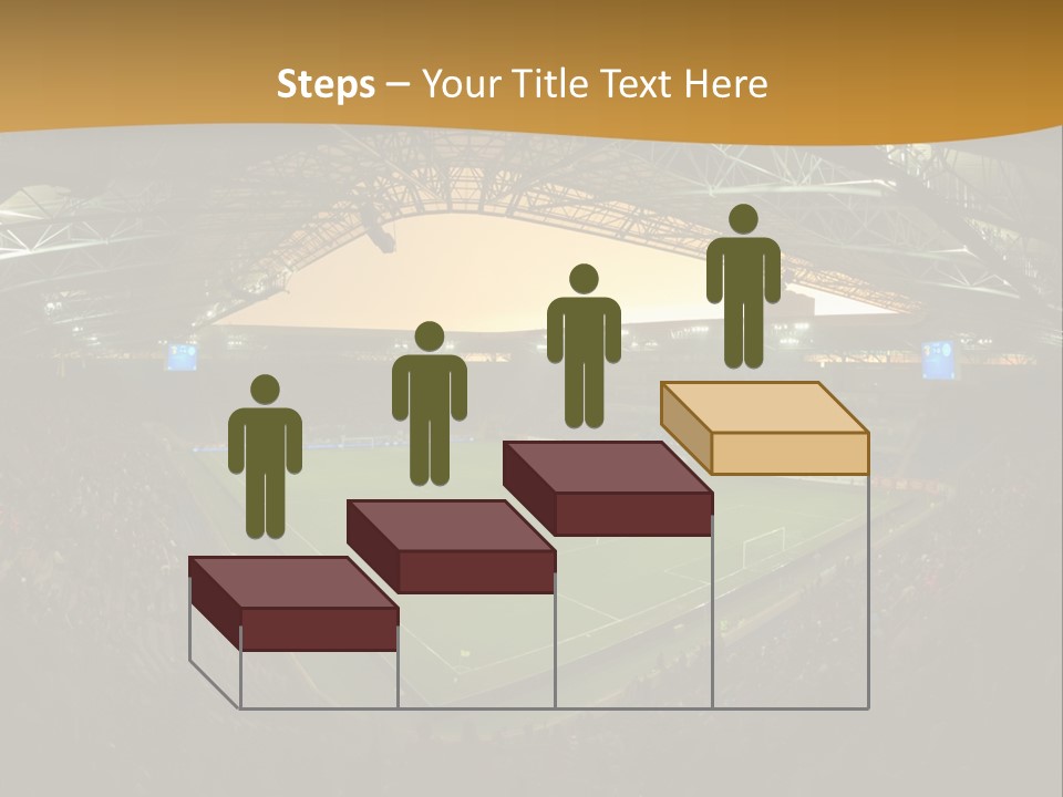 A Soccer Stadium With A Large Crowd Of People PowerPoint Template