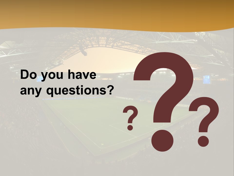 A Soccer Stadium With A Large Crowd Of People PowerPoint Template