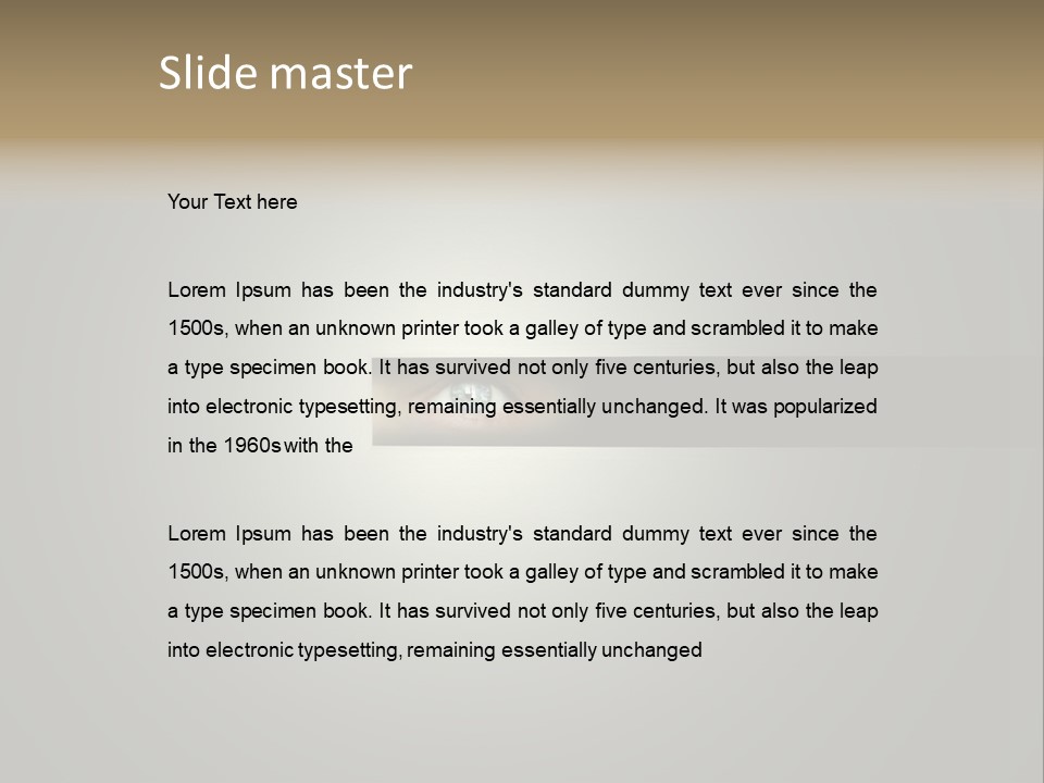 A Picture Of A Person's Eye With A Light Coming Out Of It PowerPoint Template