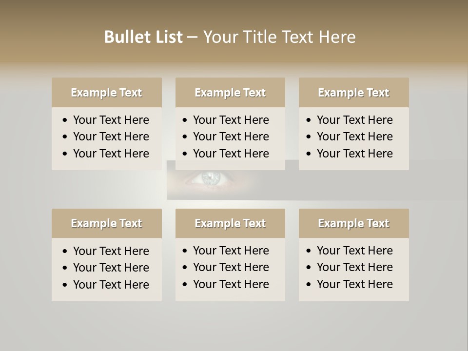 A Picture Of A Person's Eye With A Light Coming Out Of It PowerPoint Template