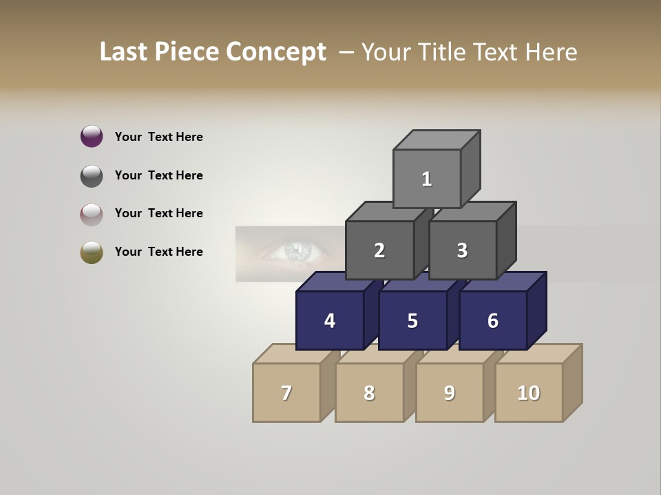 A Picture Of A Person's Eye With A Light Coming Out Of It PowerPoint Template