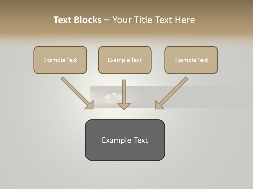 A Picture Of A Person's Eye With A Light Coming Out Of It PowerPoint Template