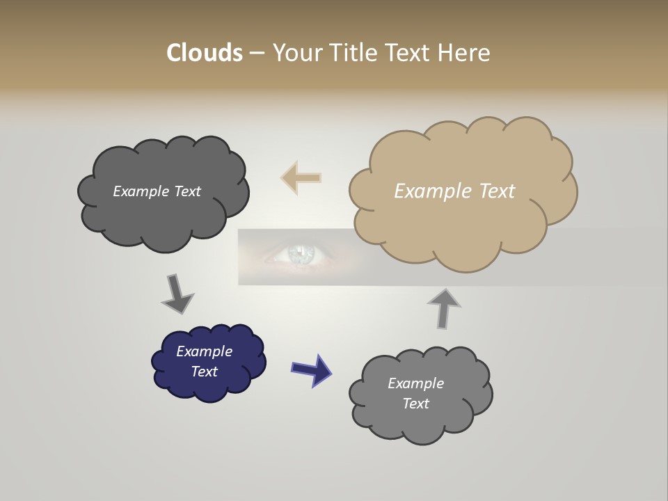 A Picture Of A Person's Eye With A Light Coming Out Of It PowerPoint Template