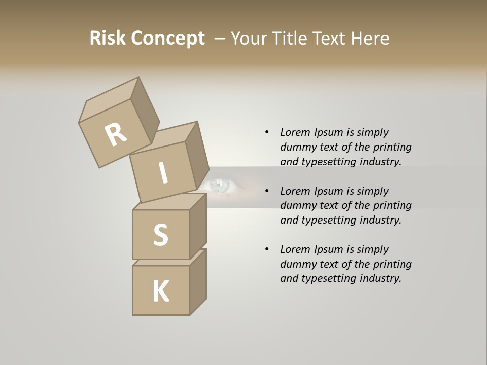 A Picture Of A Person's Eye With A Light Coming Out Of It PowerPoint Template