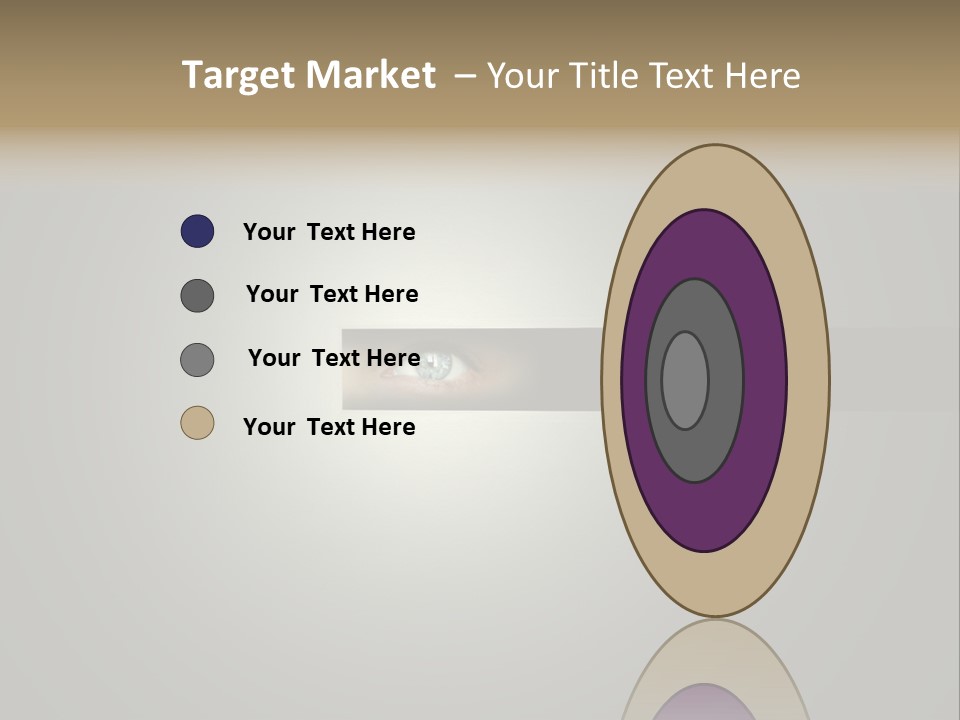 A Picture Of A Person's Eye With A Light Coming Out Of It PowerPoint Template