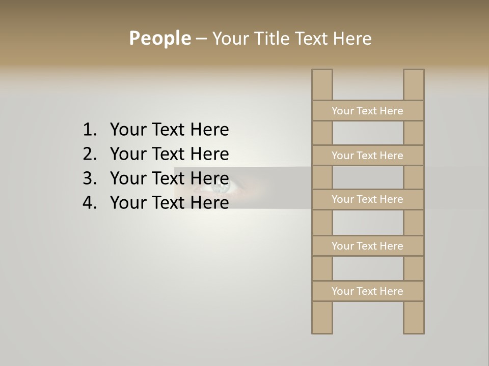 A Picture Of A Person's Eye With A Light Coming Out Of It PowerPoint Template