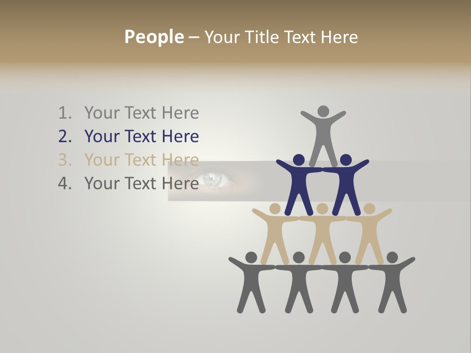 A Picture Of A Person's Eye With A Light Coming Out Of It PowerPoint Template