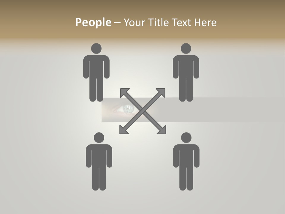 A Picture Of A Person's Eye With A Light Coming Out Of It PowerPoint Template