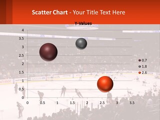 A Hockey Game Is Being Played In A Stadium PowerPoint Template