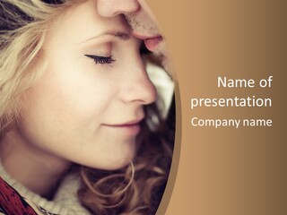 A Man And A Woman Are Looking At Each Other PowerPoint Template