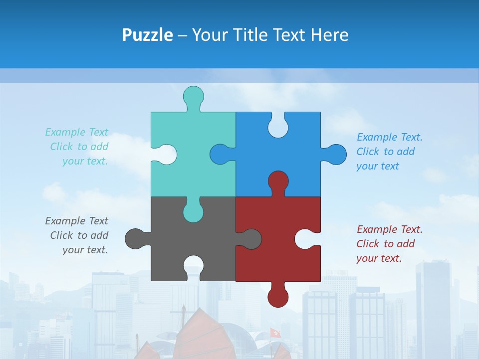 A Boat With Red Sails In A Body Of Water With A City In The Background PowerPoint Template