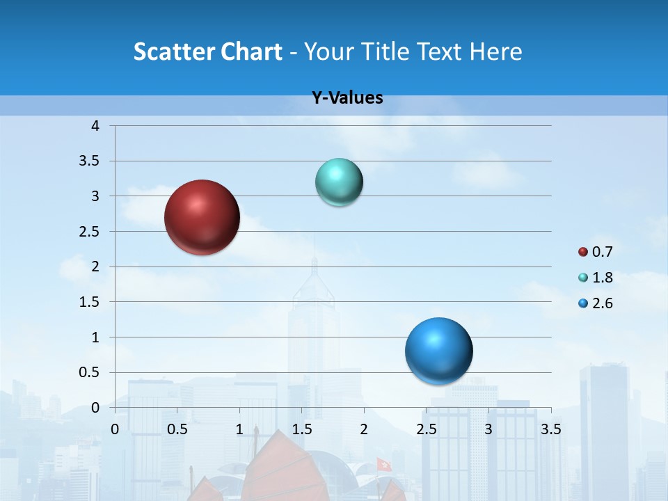 A Boat With Red Sails In A Body Of Water With A City In The Background PowerPoint Template