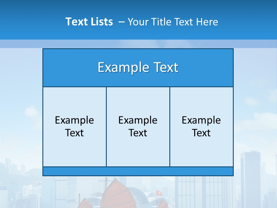 A Boat With Red Sails In A Body Of Water With A City In The Background PowerPoint Template