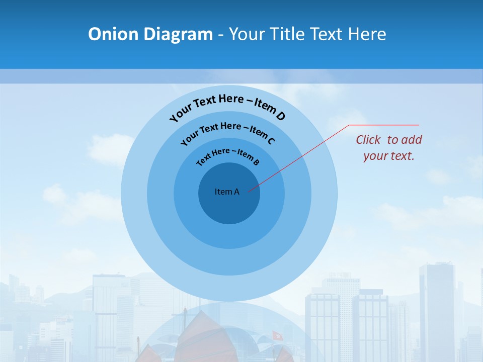 A Boat With Red Sails In A Body Of Water With A City In The Background PowerPoint Template