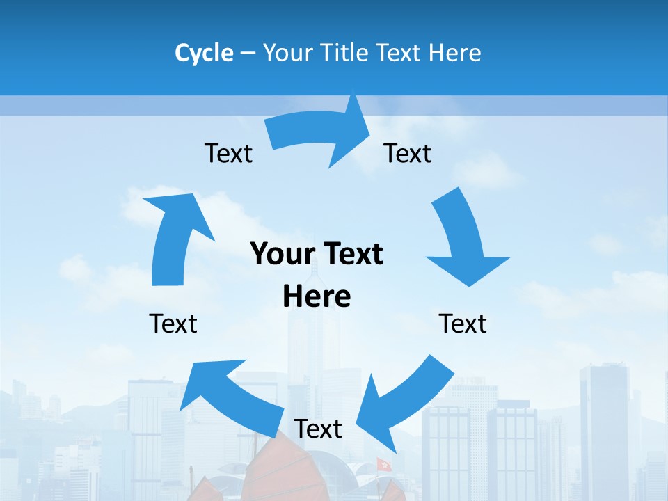 A Boat With Red Sails In A Body Of Water With A City In The Background PowerPoint Template