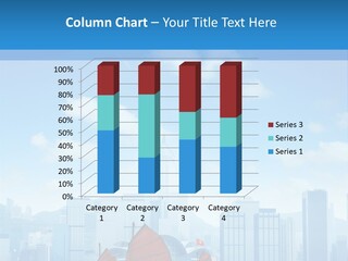A Boat With Red Sails In A Body Of Water With A City In The Background PowerPoint Template