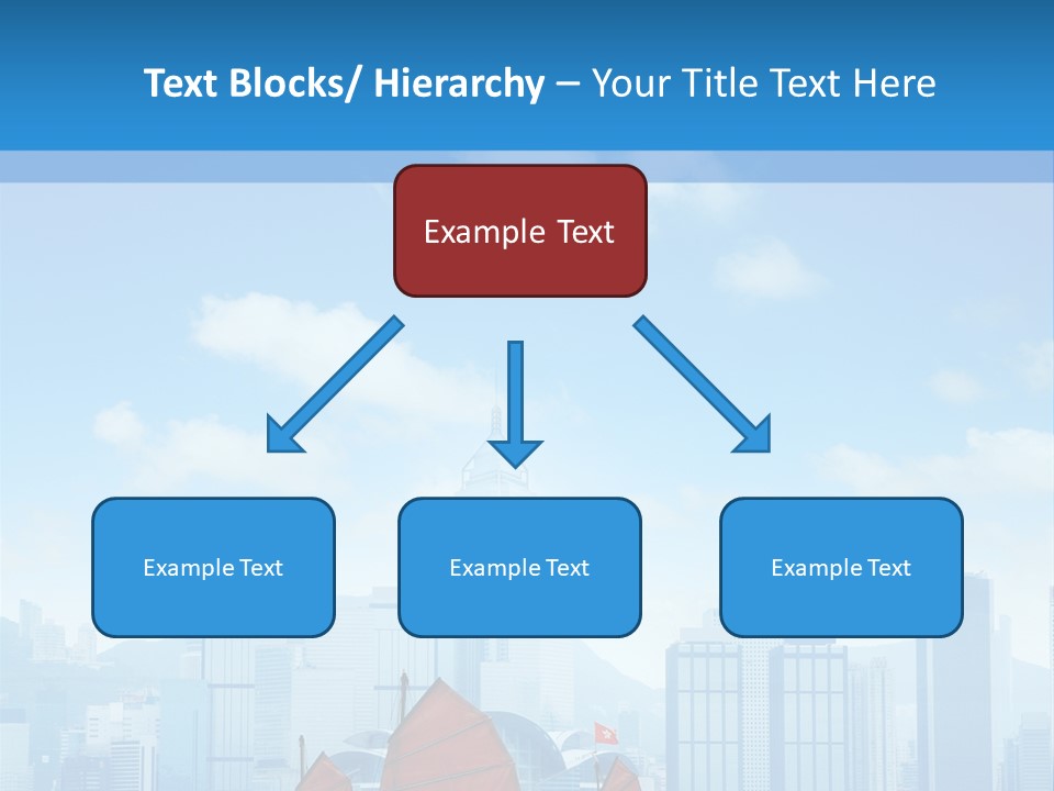 A Boat With Red Sails In A Body Of Water With A City In The Background PowerPoint Template