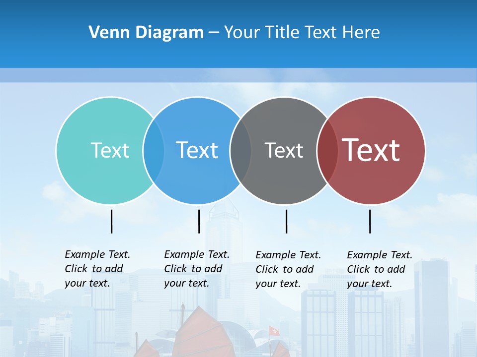 A Boat With Red Sails In A Body Of Water With A City In The Background PowerPoint Template